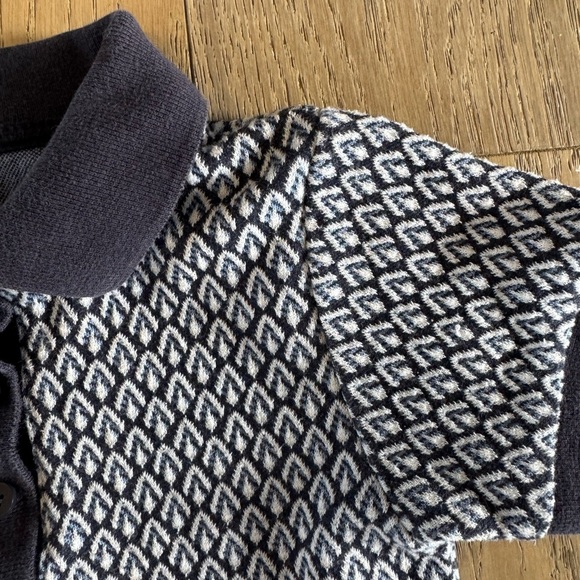 Zara Girls Vintage Inspired Collared Dress Navy Size 7 - Picture 2 of 3